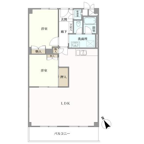 ガーデンハイツ須磨Ｂ棟の間取図