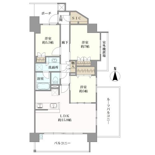 レーベン北千住スカイブレスタワー　の間取図
