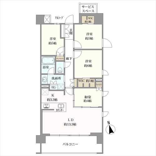 デュオヒルズ京都桂川の間取図