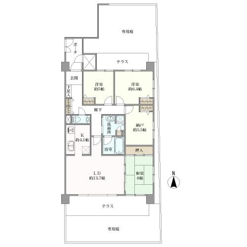 御所西勘解由小路アーバンライフの間取図