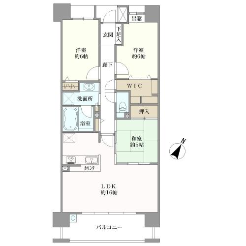 キララガーデンフロントコートの間取図
