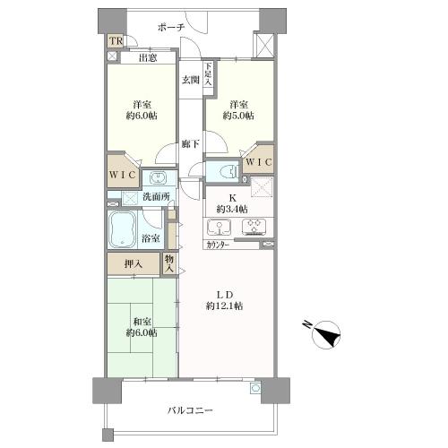 リボンシティレジデンスの間取図