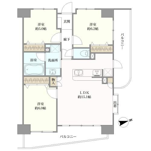 コスモ葛西シティフォルムの間取図