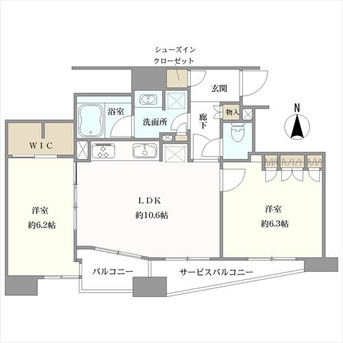 クレヴィア京都烏丸五条　の間取図