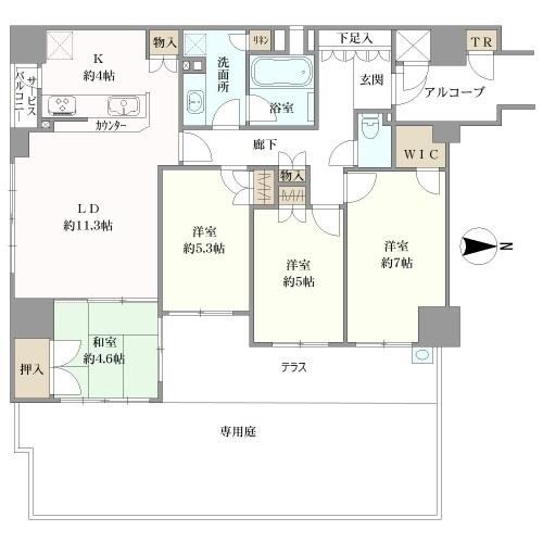 メイツ京都山科の間取図