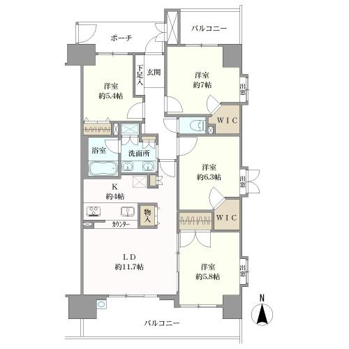 フォルム東洞院三条の間取図