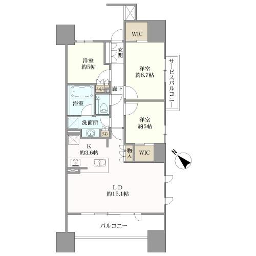 ザ・パークハウス名古屋の間取図