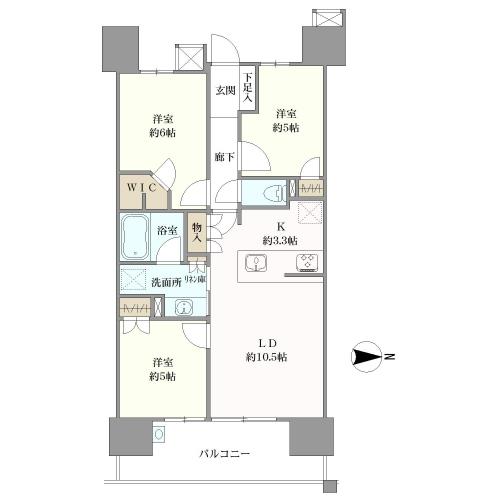 ライオンズ一宮マークスフォートの間取図