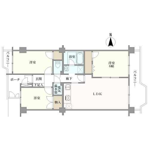 八事サンハイツの間取図