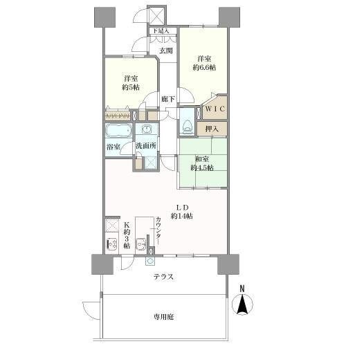 グランザ庄内通の間取図