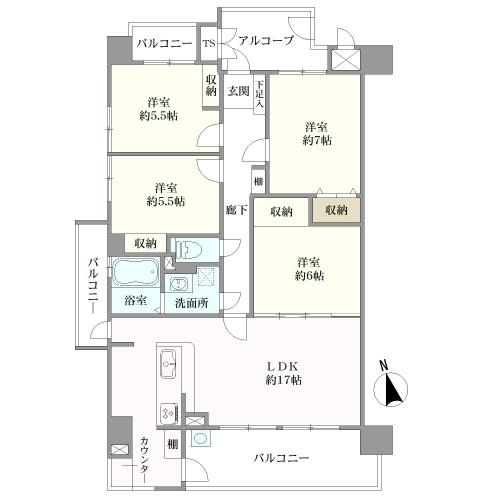 ロイヤルクレスト浅間町の間取図