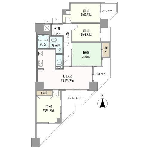 サンハウス浄心の間取図