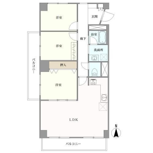 七小レックスマンションの間取図