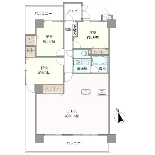 スペリア名南コンフォートの間取図