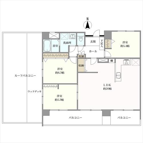 丸美ロイヤル築地の間取図