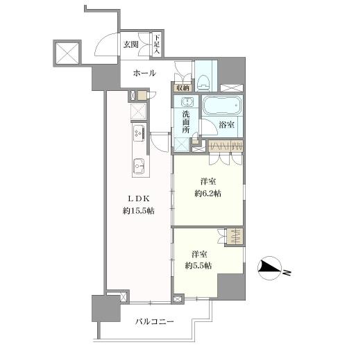 プラウドタワー名駅南の間取図