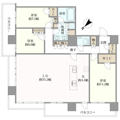 ＮＡＧＯＹＡ　ｔｈｅ　ＴＯＷＥＲの間取図