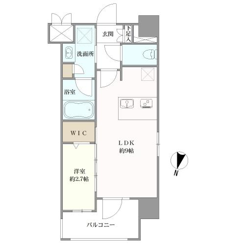 グランフォーレ西新パサージュの間取図