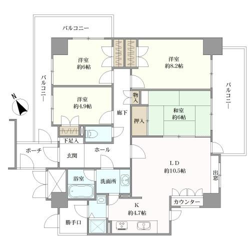 シーサイドももちアクアコート５番館の間取図