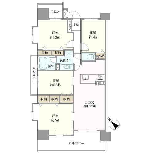 エクレール平尾の間取図