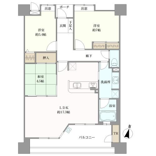 サンリヤン藤崎駅前の間取図