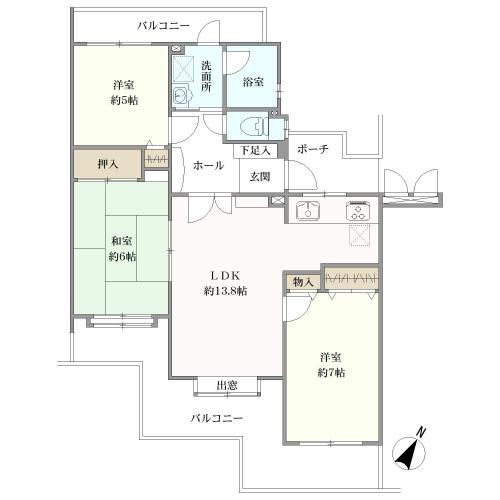 チサンマンション室見３の間取図