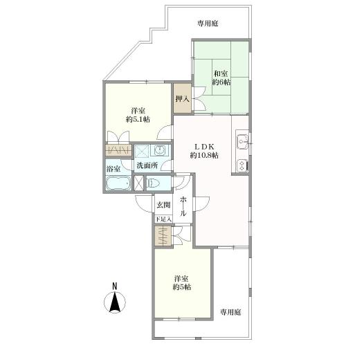 東峰マンション姪浜の間取図
