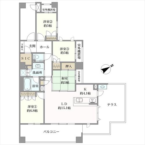 グランドメゾン西新ステージの間取図