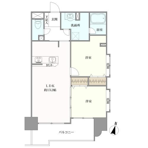 アトリーチェ西新の間取図