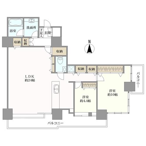 ネクサス百道レジデンシャルタワーの間取図