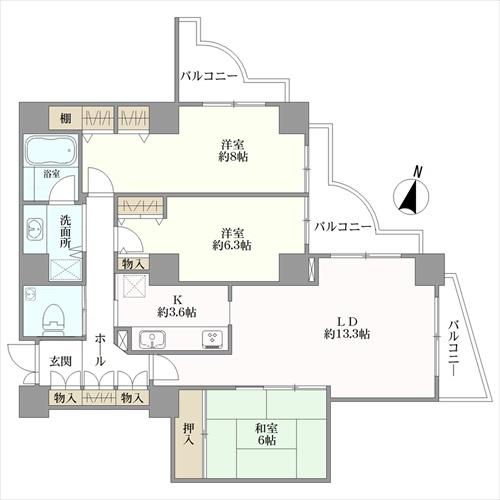 ザ・ガーデンタワーズの間取図