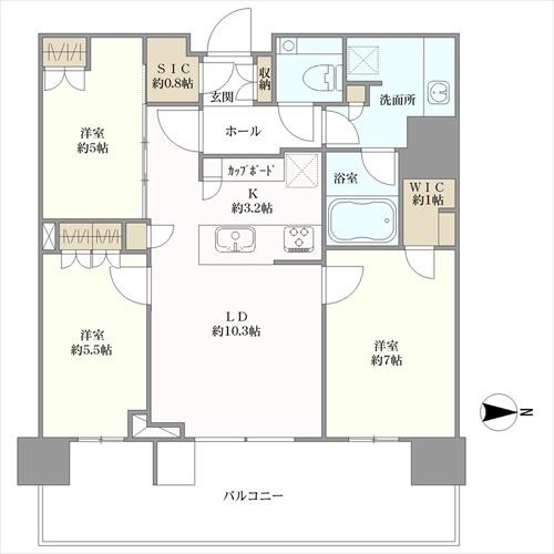 ＨＡＲＵＭＩ　ＦＬＡＧ　ＳＵＮＶＩＬＬＡＧＥの間取図