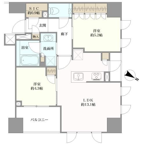 パークホームズ日本橋浜町ザテラスの間取図