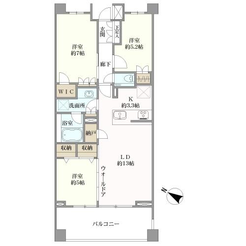 ジェイグランディア日吉の間取図