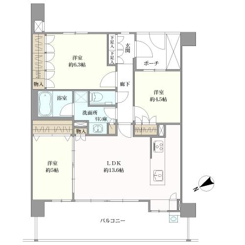クリオ横濱綱島の間取図