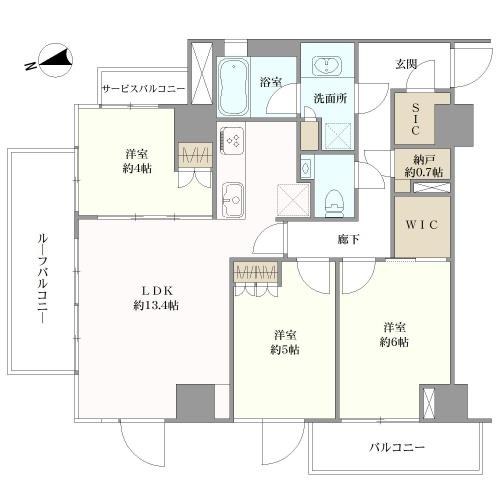 ピアース四谷Hillsの間取図