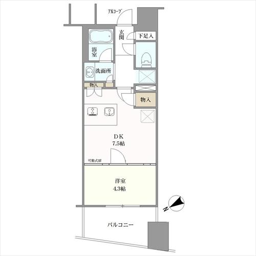 プラウド渋谷東の間取図