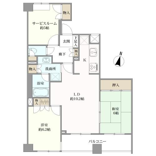東急ドエル・アルス大島の間取図