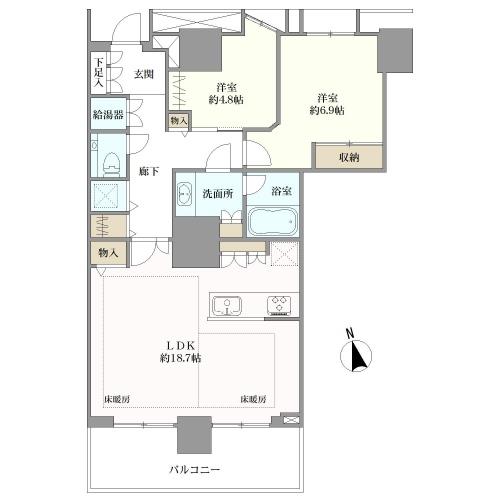 プラウドタワー東雲キャナルコートの間取図