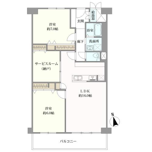 アイビーハイツ甲子園の間取図