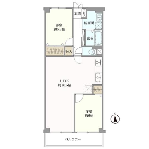 日商岩井香枦園マンシヨンの間取図