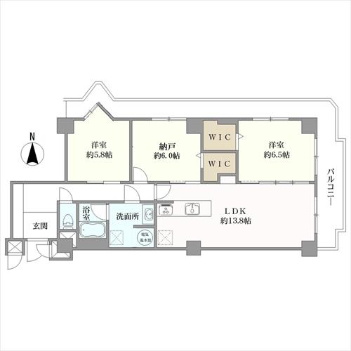 サニークレスト宝塚の間取図