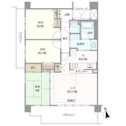 ジオ甲東園ネクサスの間取図