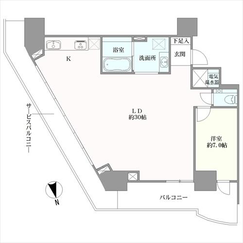 ジークレフ新神戸タワーの間取図