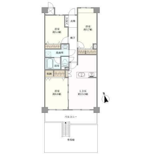 ジークレフ上甲子園の間取図