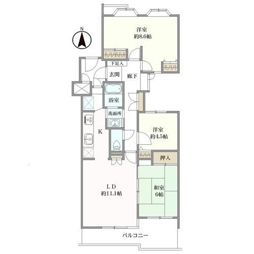 藤和ライブタウン仁川ＩＩの間取図