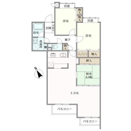 ジーオー鹿子マンションの間取図