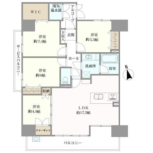 シティライフ中区正木の間取図