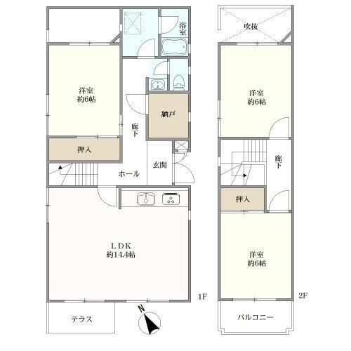 タウン上八事の間取図