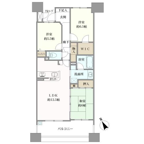 ライオンズステージ瑞穂ペンティアスの間取図